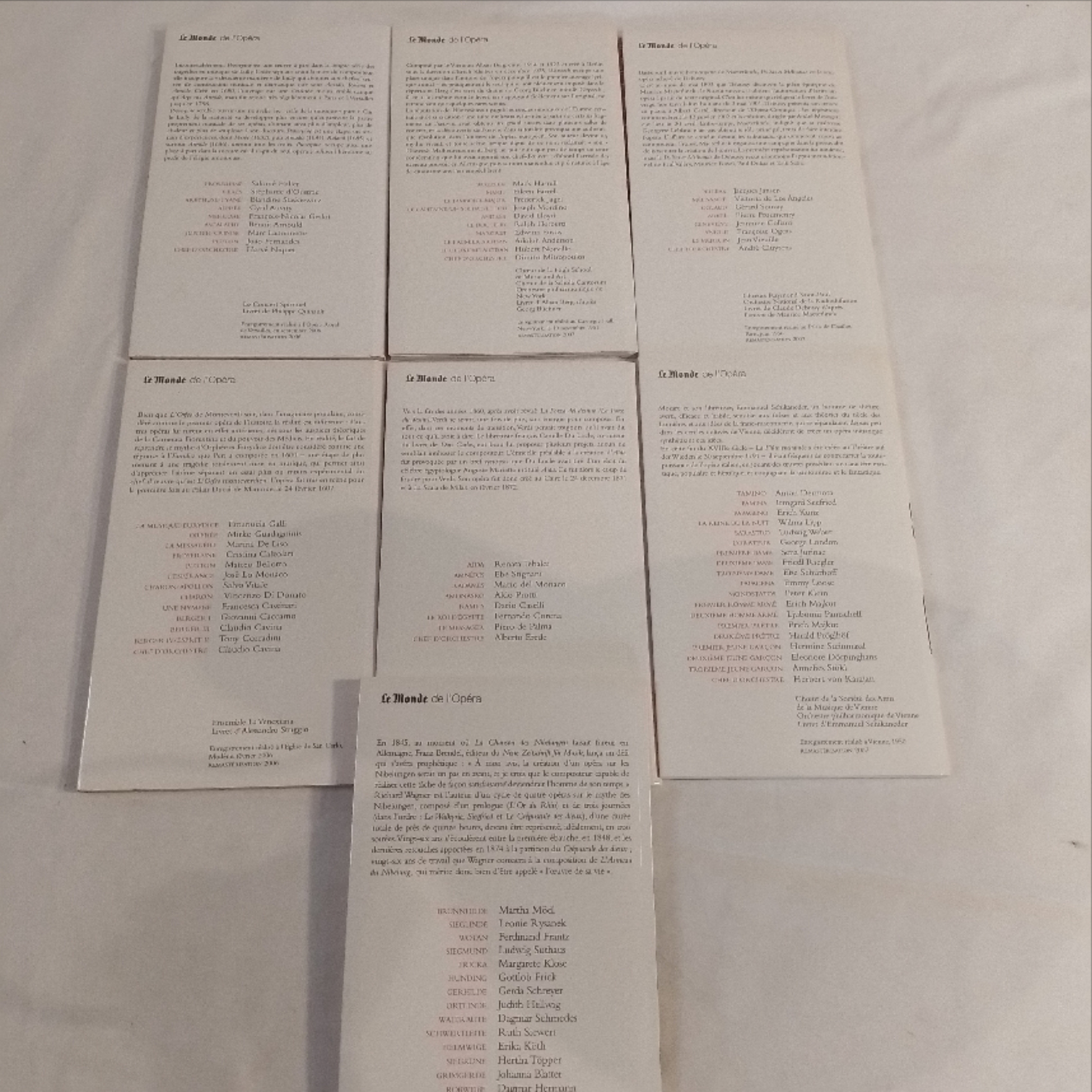 7 livrets CDs "LE MONDE de l'opéra" édition 2007 Bon état - Vue 2 - 